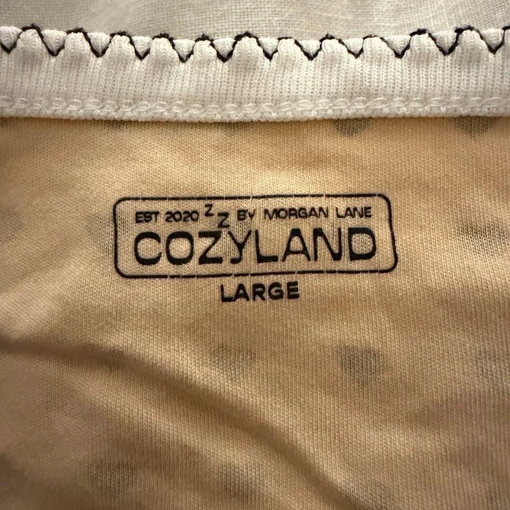 Cozyland by Morgan Lane - Ellie PJ Set Latte Hearts - Picture 6 of 6